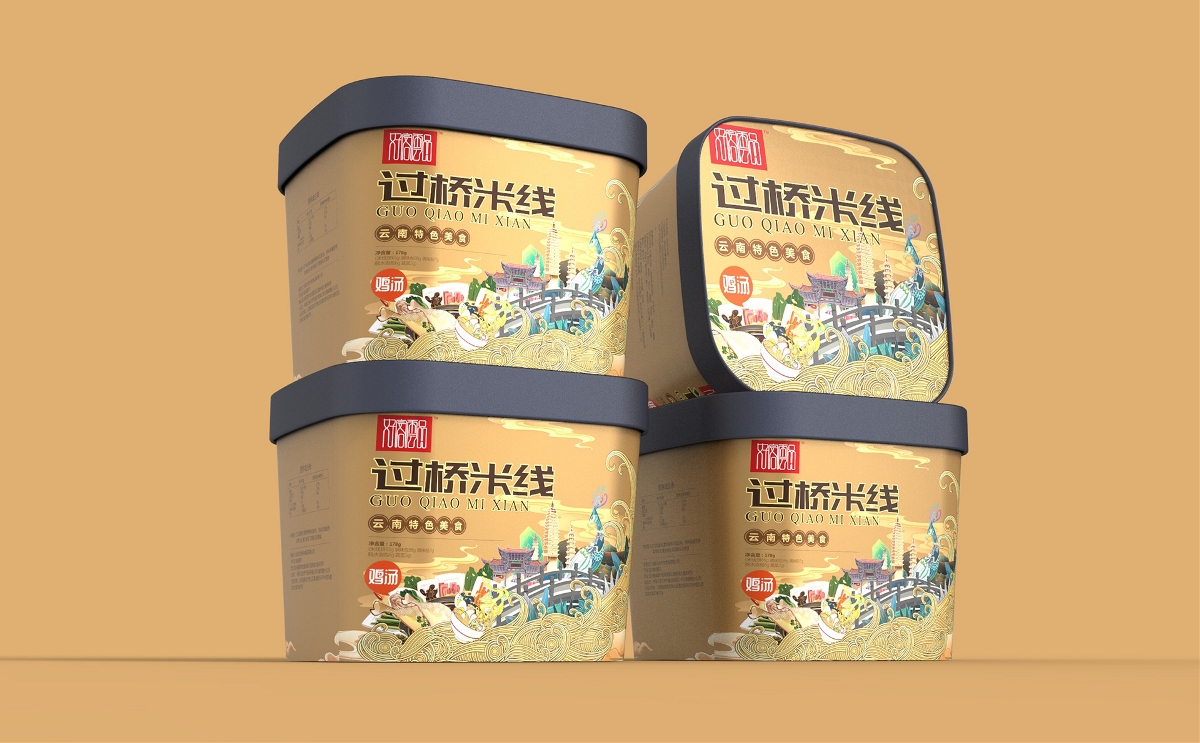 过桥米线米面特色休闲方便食品包装设计-食品包装设计公司