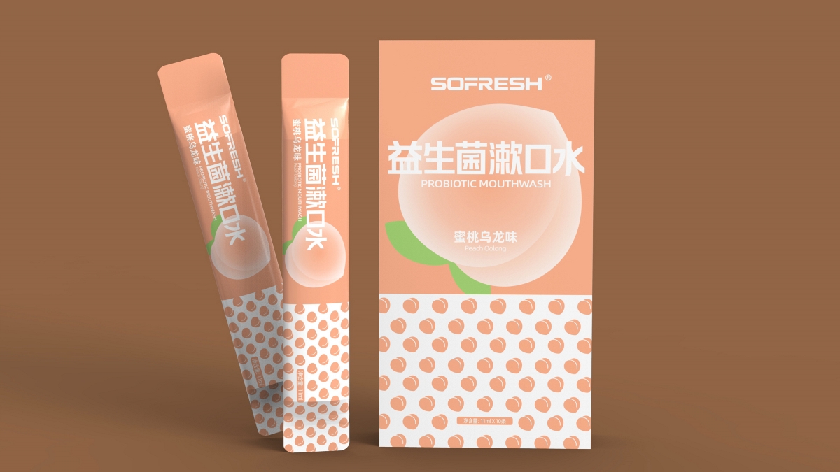SOFRESH益生菌漱口水包装设计 | 原创 插画