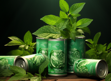 綠色果汁飲料外包裝瓶子罐子包裝設計logo設計