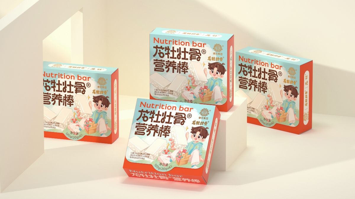 尚智×健民｜龙牡壮骨营养棒概念包装｜食品包装设计
