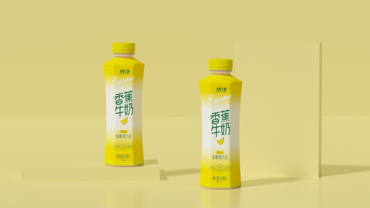 优洋 X 大括号创意 | 香蕉牛奶饮料包装设计