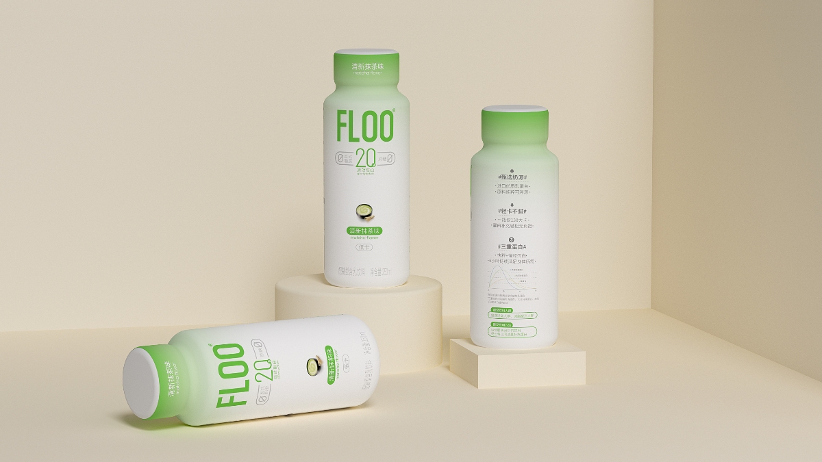 FLOO X 大括号创意 | 植物蛋白饮料包装设计