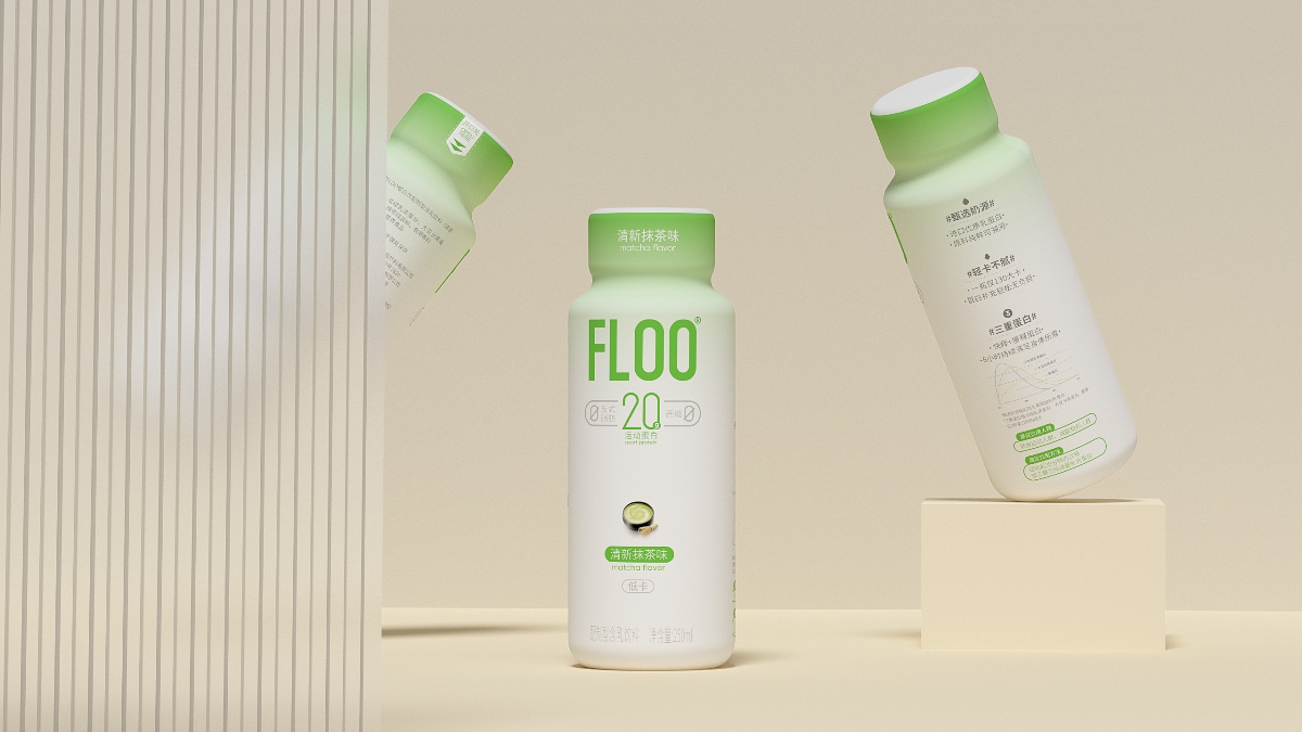 FLOO X 大括号创意 | 植物蛋白饮料包装设计