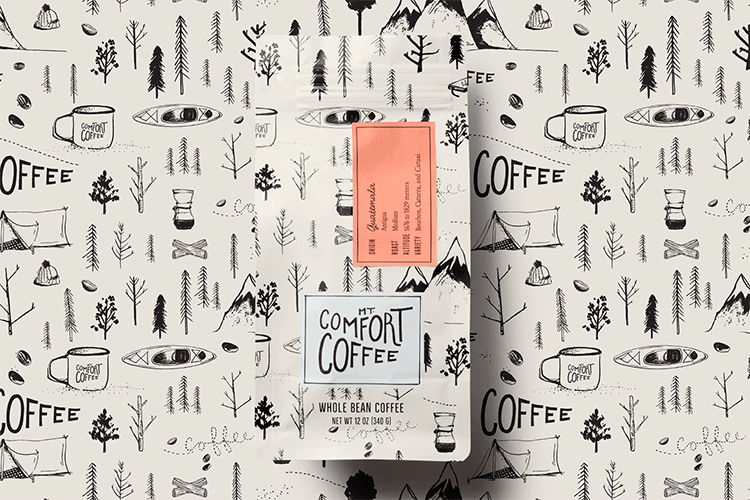 Comfort Coffee 插画风格咖啡包装设计欣赏