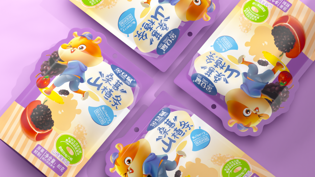 粤猫 x金仓鼠 | 休闲零食品牌 IP 插画 包装 创意
