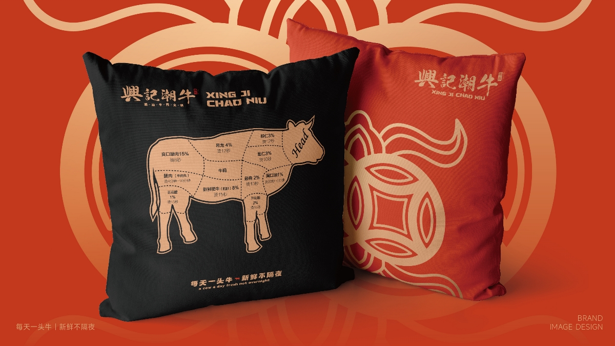 兴记潮牛餐饮品牌LOGO设计｜潮汕牛肉火锅｜LOGO设计