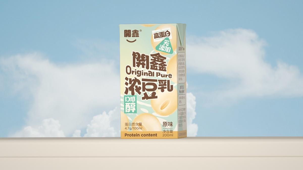 尚智×開鑫｜浓豆乳系列包装｜饮品包装设计