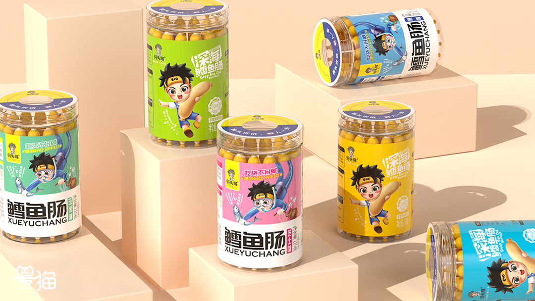 粵貓 x 碼頭哥 | 海洋零食品牌全案策劃 插畫 IP VI 包裝 品牌 物料