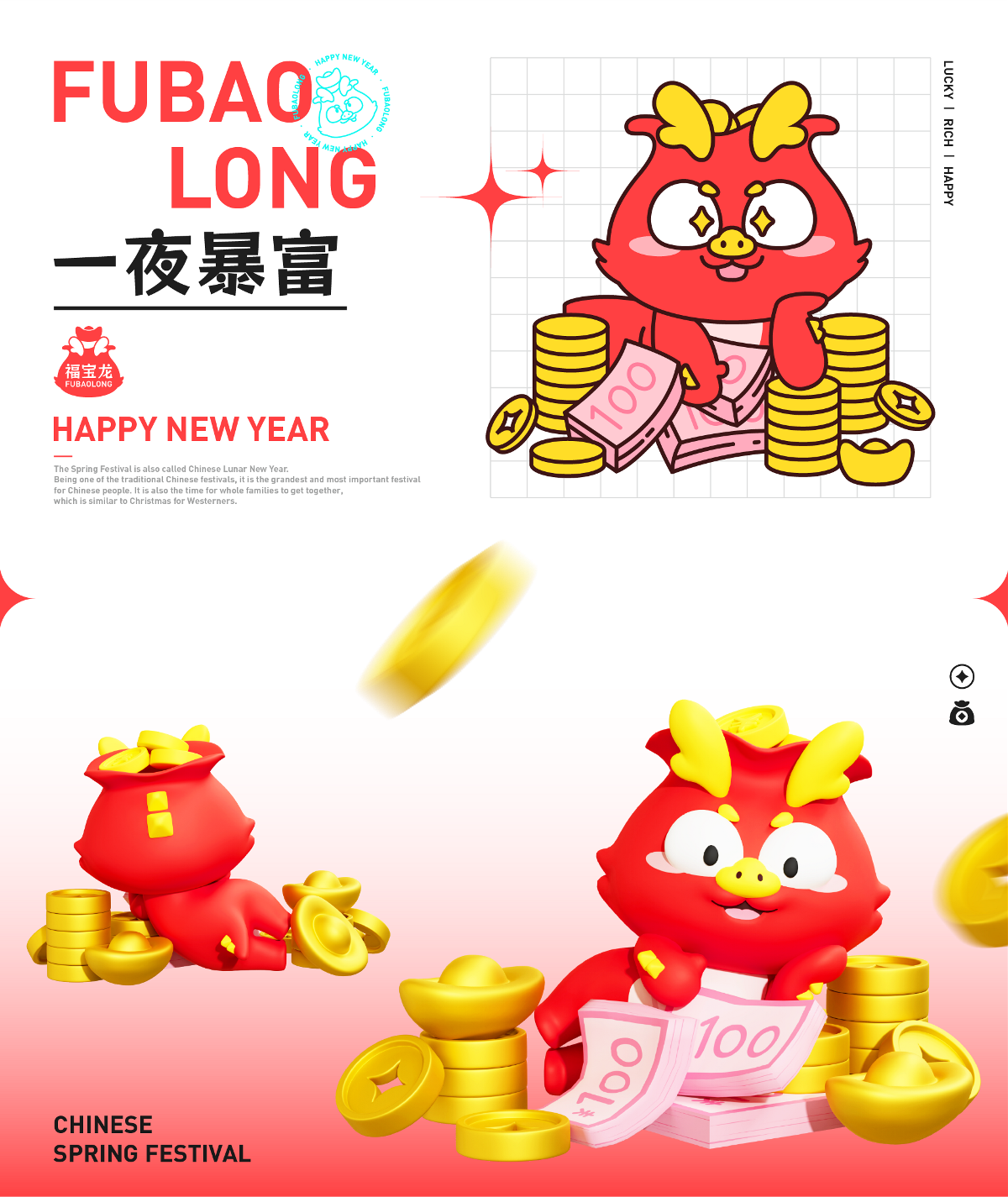 福寶龍｜龍年IP設(shè)計(jì)｜新年周邊｜商場(chǎng)美陳（可授權(quán)）