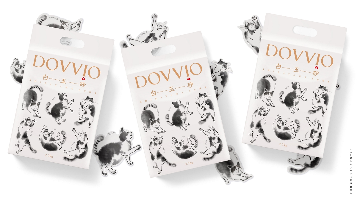 高鹏设计XDOVVIO宠物猫砂产品包装设计