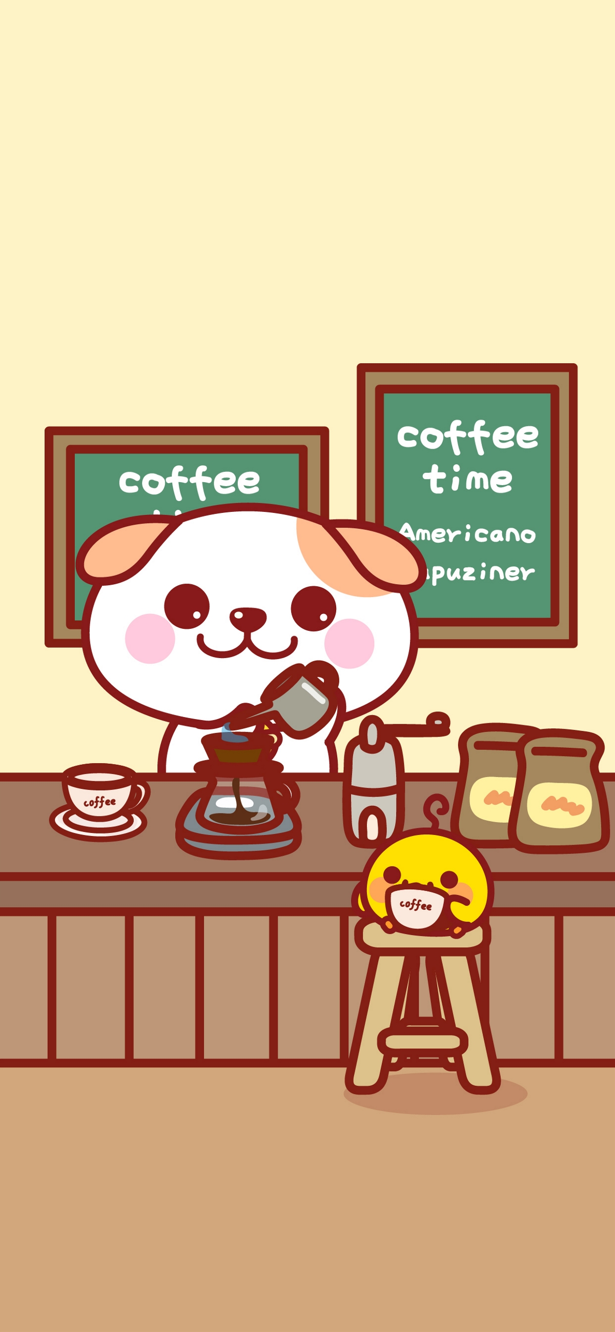 秋田君喝咖啡表情壁纸