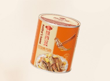 凯西家丨“即食好味”红烧黄花鱼鱼罐头包装设计