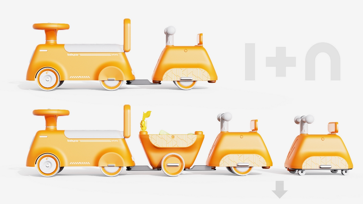 哈士奇设计作品 — 带后车厢的小滑行车