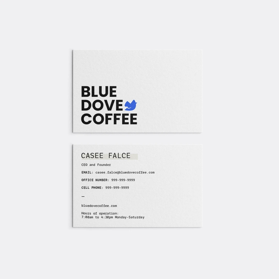 蓝鸽咖啡品牌VI设计欣赏