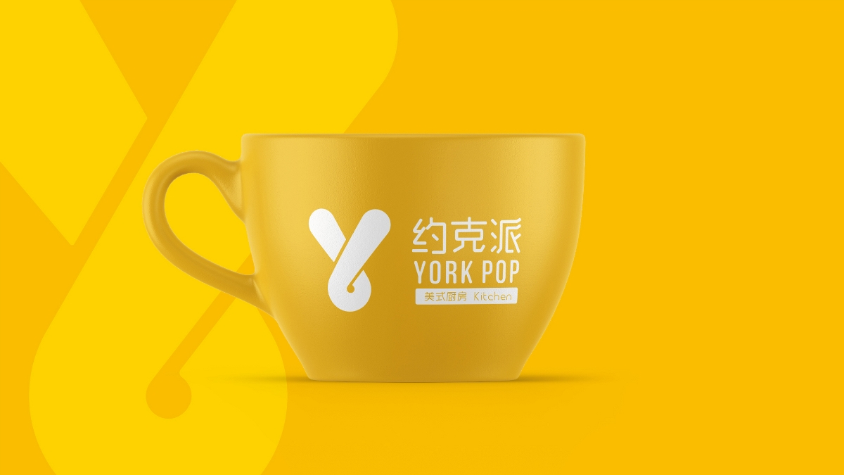 约克派YORK POP美式厨房餐饮品牌LOGO设计 西餐LOGO VI