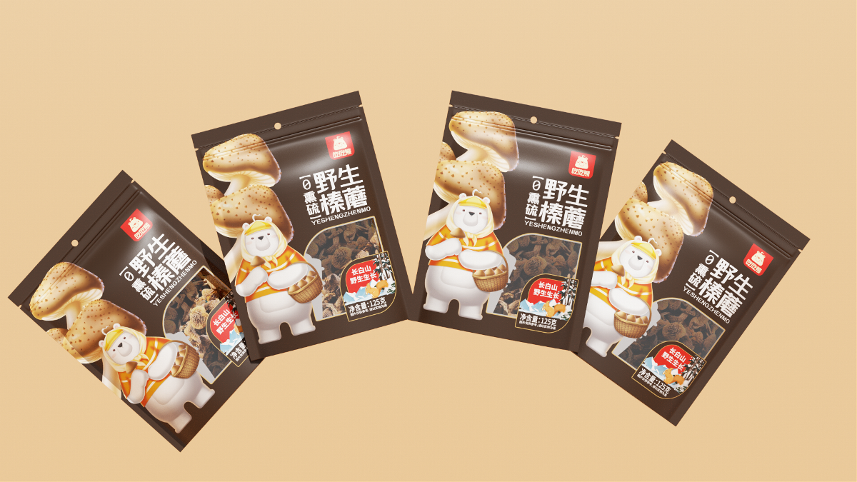 粵貓 X 吃吃熊 | 第二彈·長白山特產(chǎn)食品包裝設(shè)計 插畫 IP