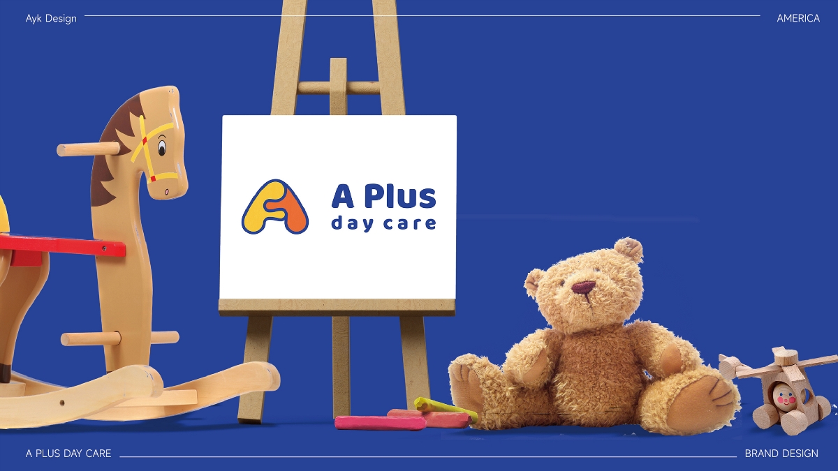 A PLUS DAYCARE幼儿看护品牌LOGO设计 托儿所 幼儿园LOGO