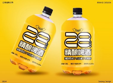 京爽精釀啤酒鮮啤丨瓶貼設計丨快消品產品包裝設計