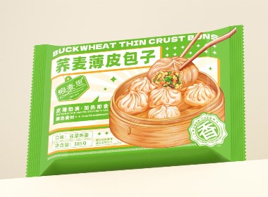 包裝設(shè)計【糧麥思】蕎麥薄皮包子包裝 食品包裝設(shè)計