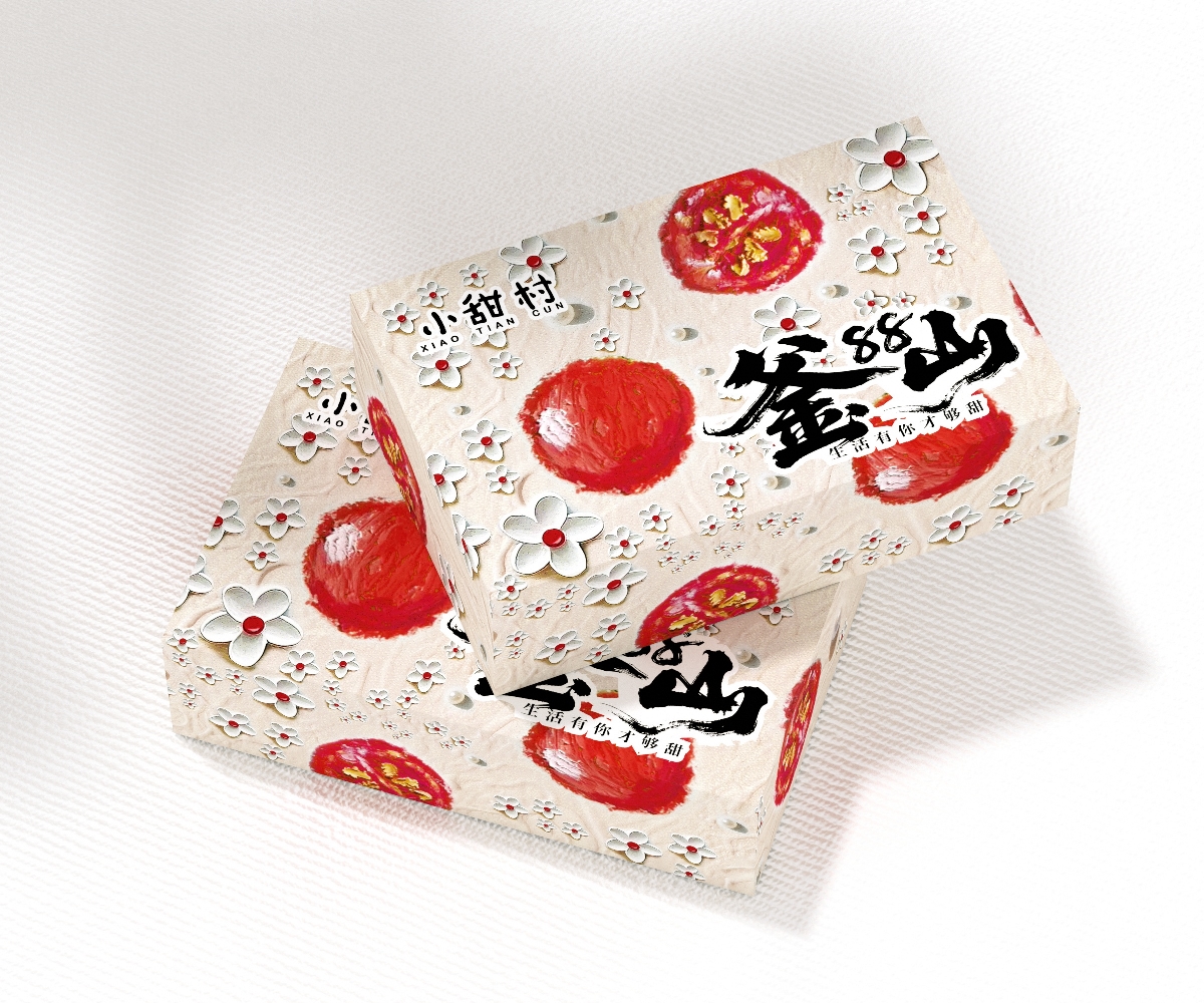 千禧番茄包裝盒、西紅柿、水果通用包裝盒、唯美清新