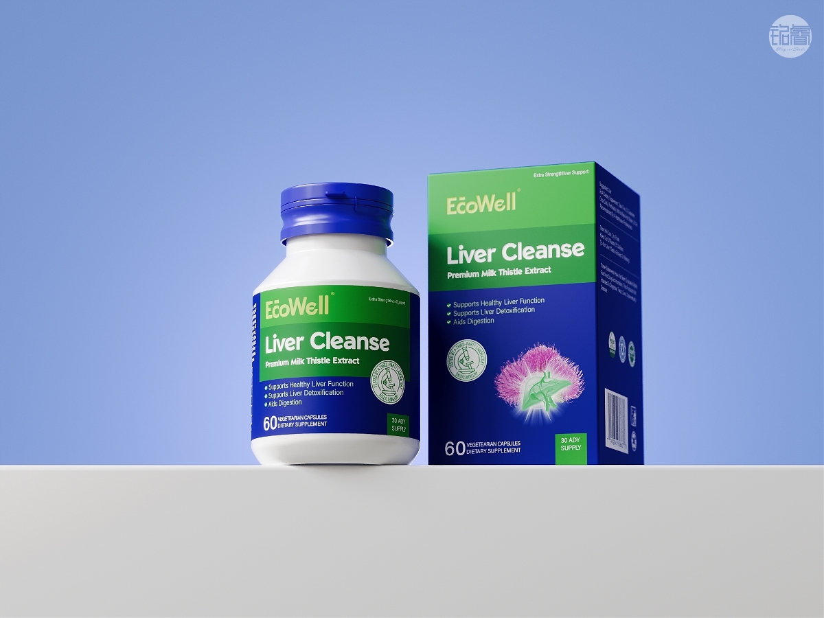 奶薊草護(hù)肝片包裝設(shè)計(jì) Liver Cleanse Package Design  | Ecowell | 銘睿益創(chuàng)
