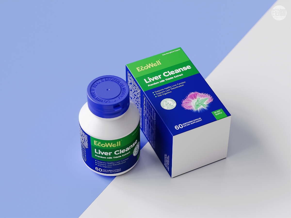 奶蓟草护肝片包装设计 Liver Cleanse Package Design  | Ecowell | 铭睿益创