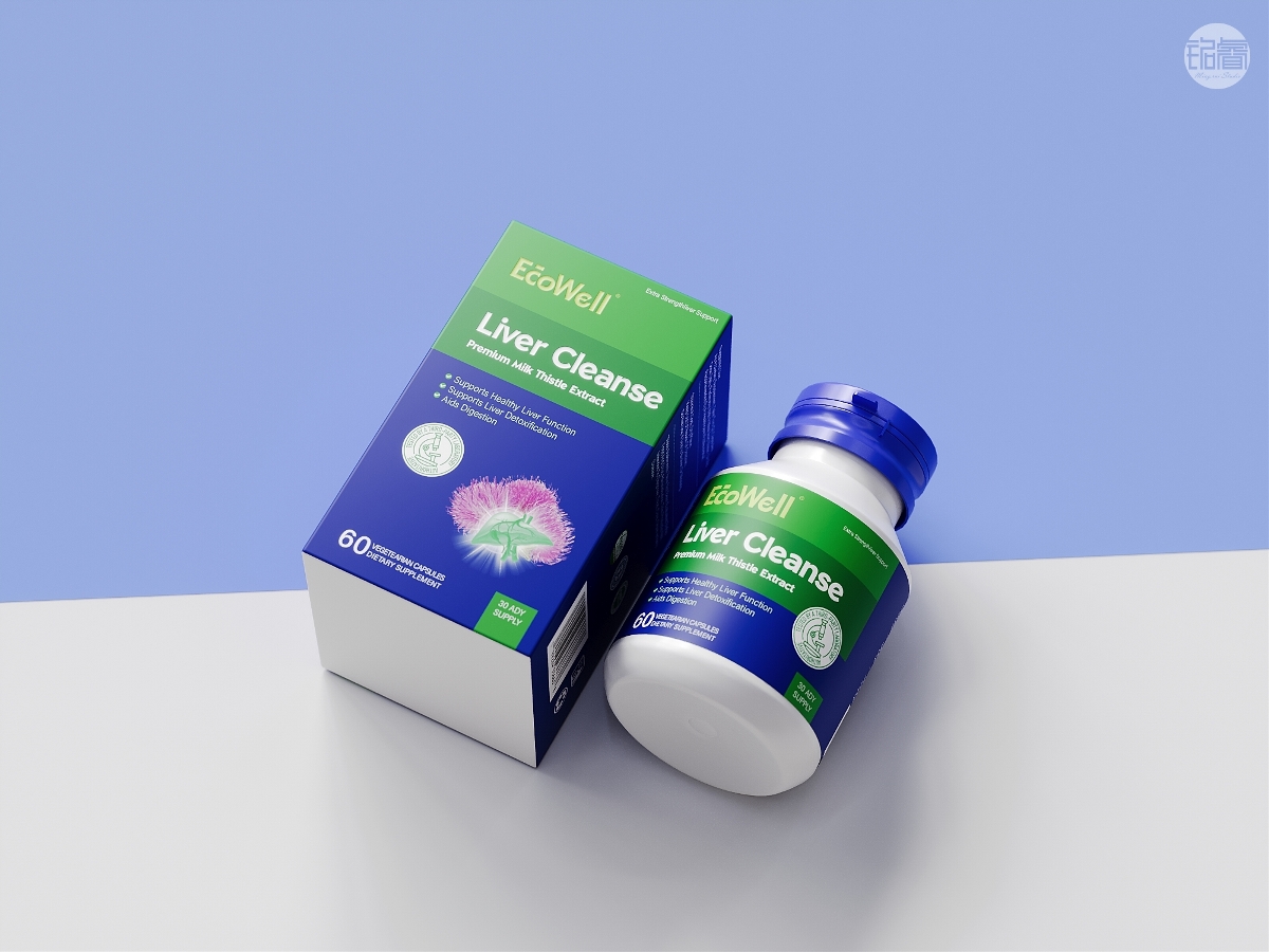 奶蓟草护肝片包装设计 Liver Cleanse Package Design  | Ecowell | 铭睿益创