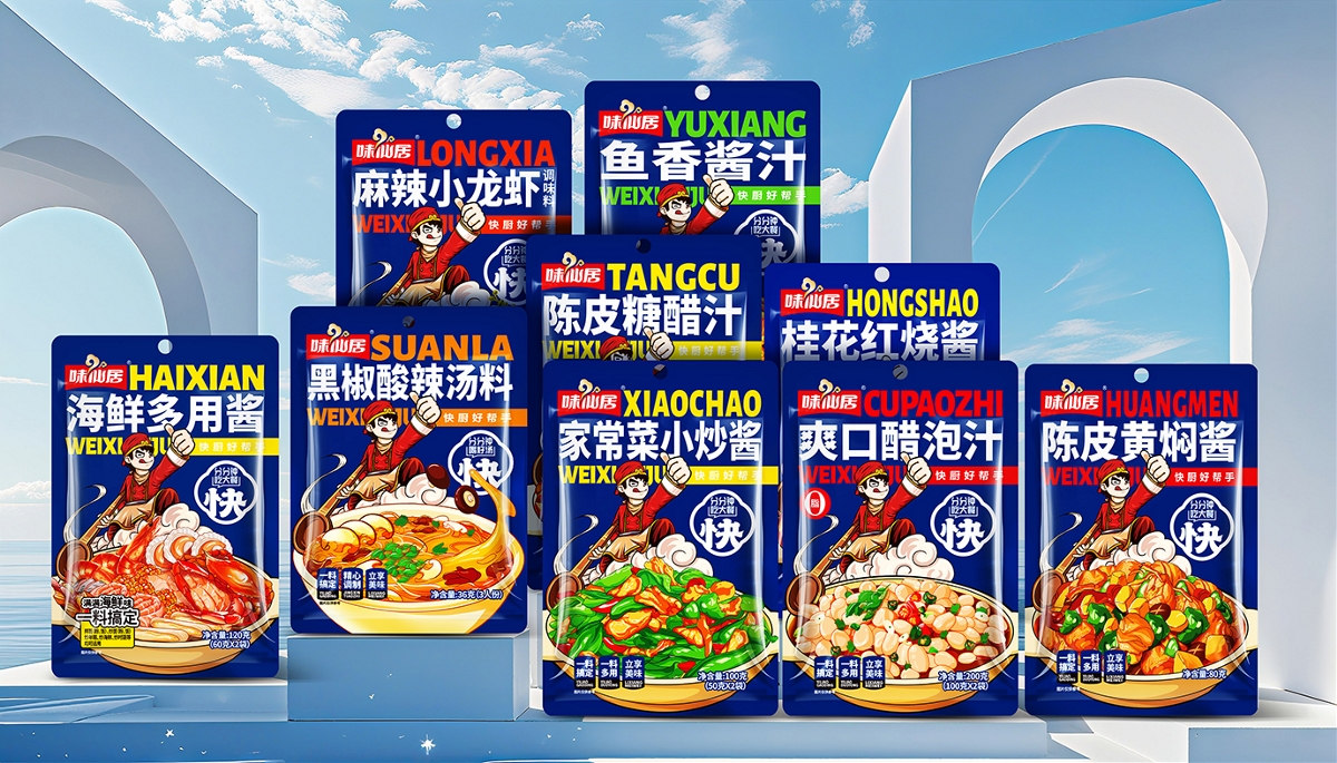 味仙居调味料系列包装设计
