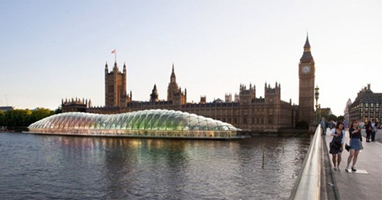 根斯勒提议伦敦建造浮动议会大厅-中国设计网