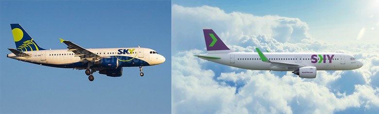 智利天空航空（Sky Airlines）新LOGO新旧对比.jpg
