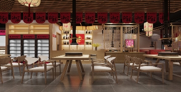 鄭州500燒烤店裝修設(shè)計，鄭州京創(chuàng)裝飾