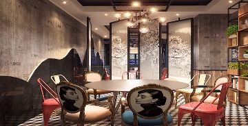 遂寧快餐店裝修效果圖大全-卓巧裝修公司